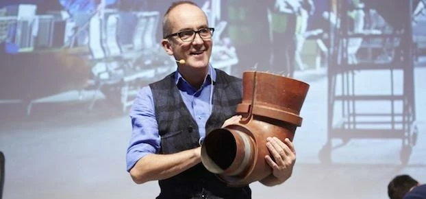 Kevin McCloud on stage at Grand Designs Live 