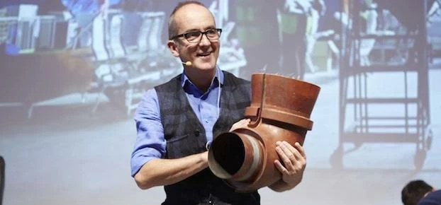 Kevin McCloud on stage at Grand Designs Live