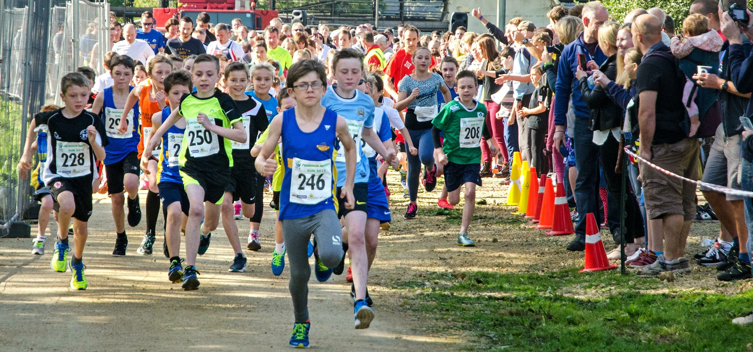 The start of the 2015 1.5 k Mini Run