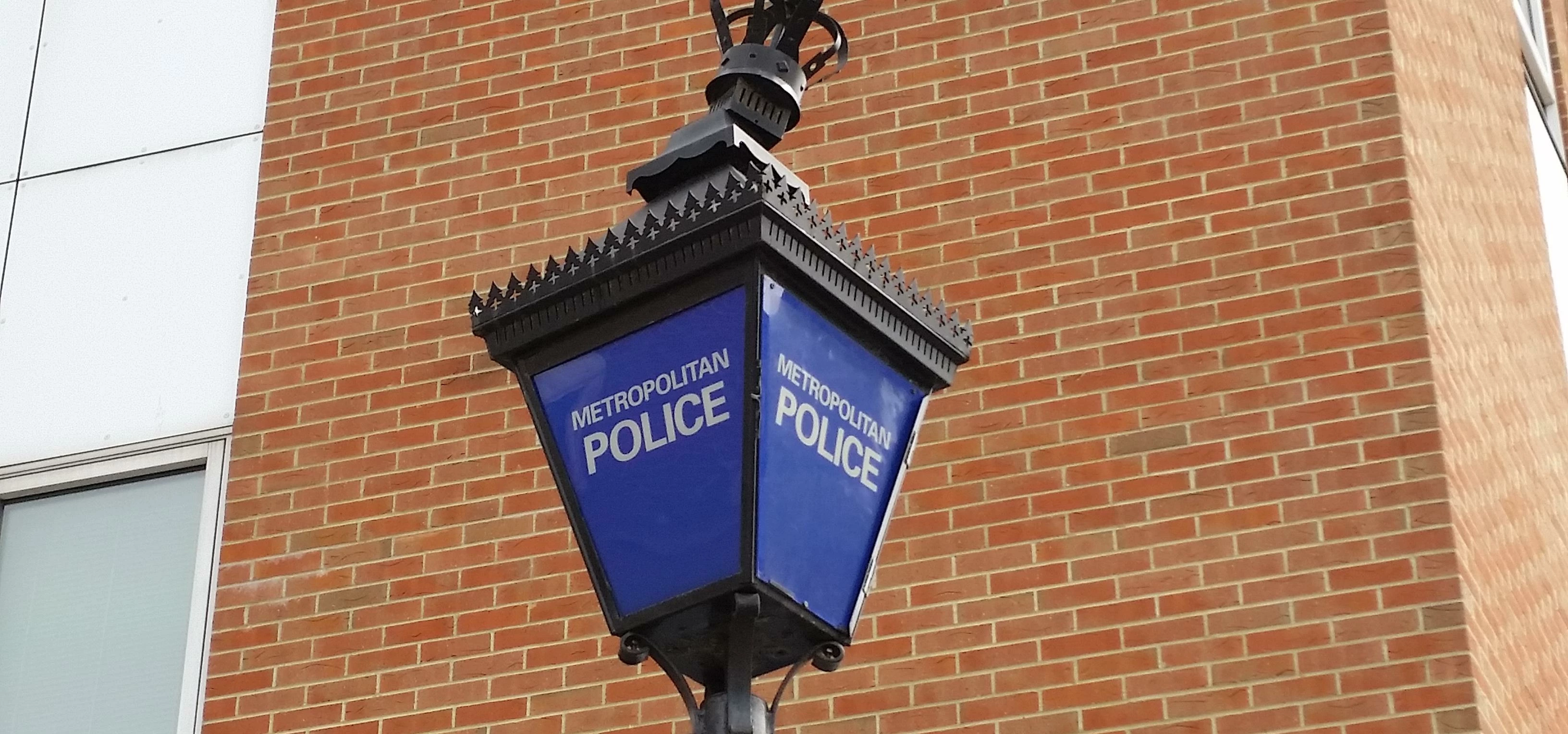 Lantern outside Lewisham police station