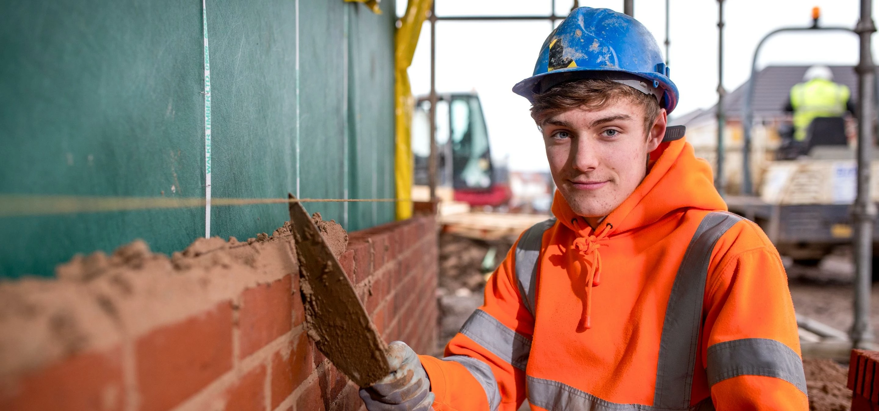 George Buckley from Halewood gains on-the-job experience, during his bricklaying apprenticeship supp