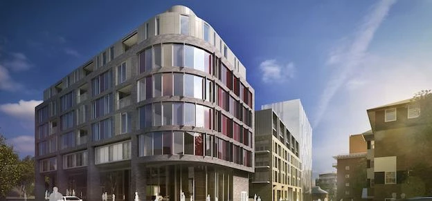 The proposed building on Ecclesall Road in Sheffield with private and student apartments. 