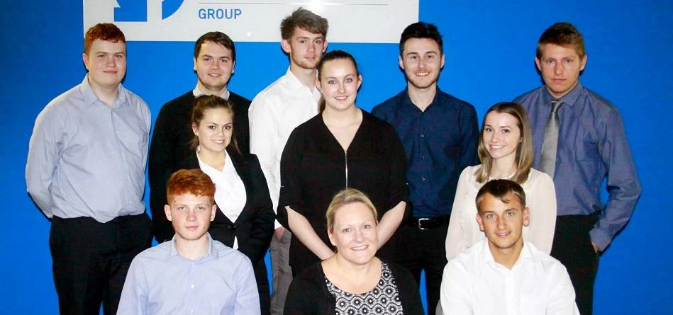 GAS head of HR Paula Jones (front row, centre), with some of the new recruits at the company