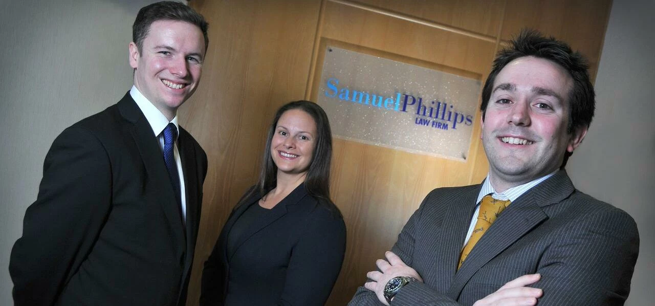 Pictured Left to Right – David Williams, Angela Carver, Stephen Robinson - Samuel Phillips Law Firm