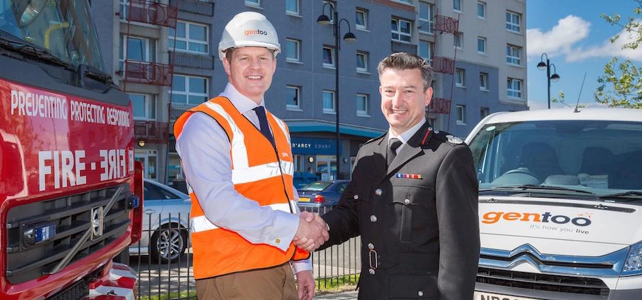 Left: John Turner, Gentoo Deputy Director of Asset Management. Right: John Baines, Tyne and Wear Fir