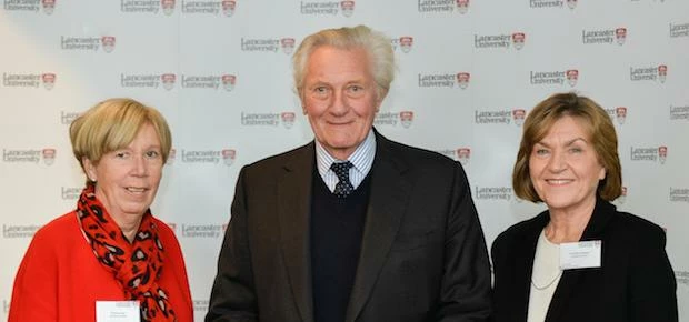 Professor Sue Cox, Dean of the Management School, Lord Heseltine and Professor Ellie Hamilton, Wave