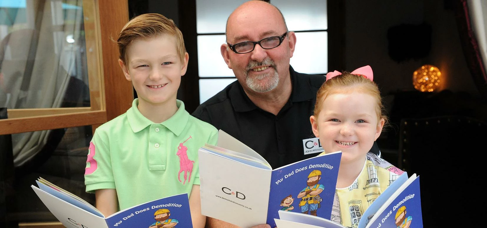 (l-r) Finnlay Hayden, John Woodward and Molly Hayden
