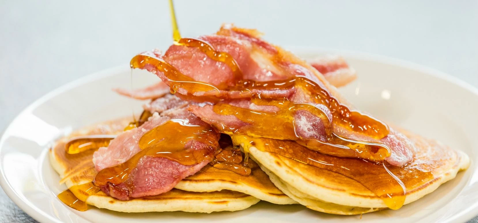 American Bacon & Maple Syrup Pancake Stack 