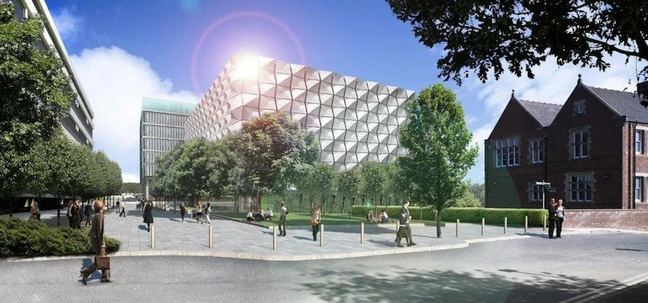 An artist's impression of the new £10.6m University of Leeds multi-storey car park. 