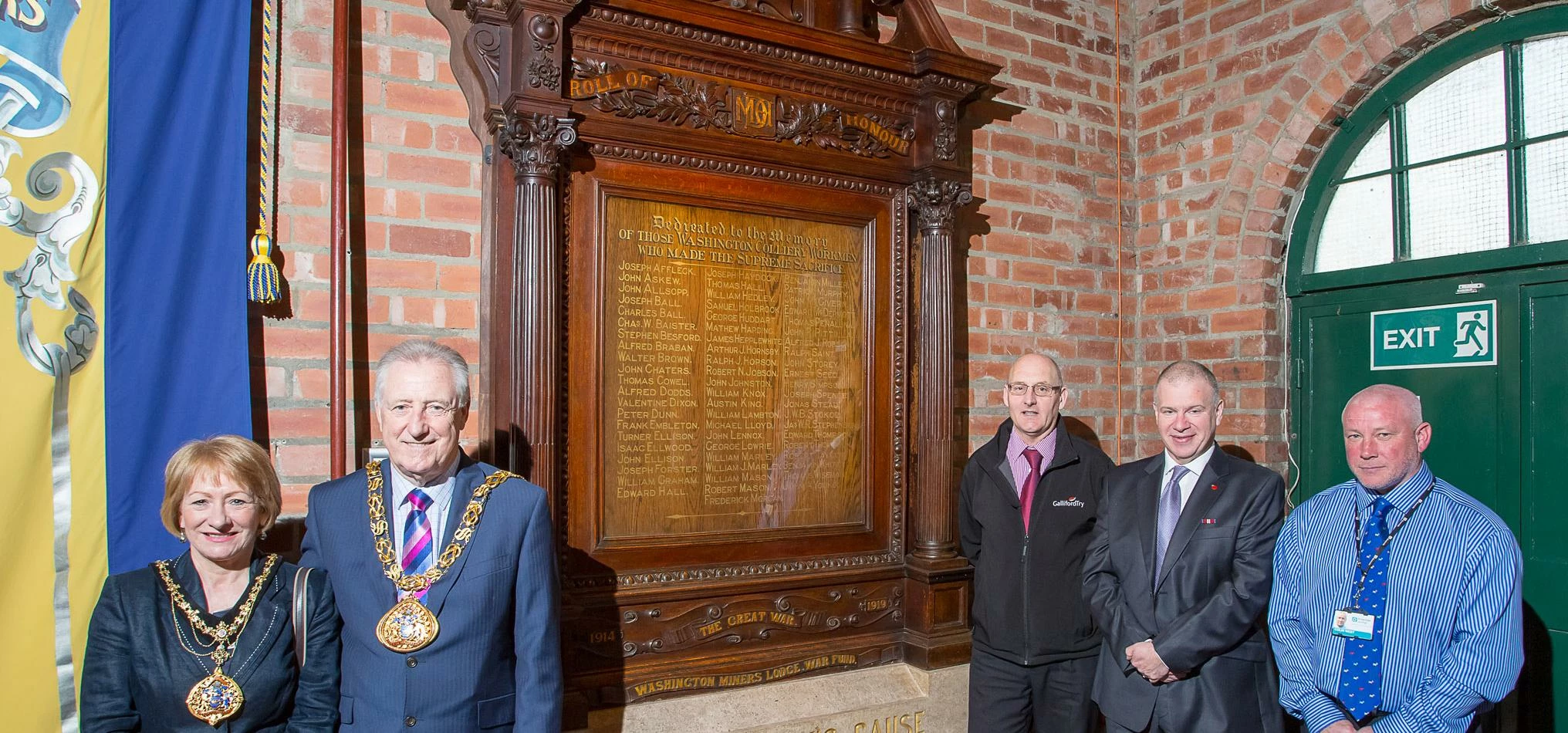 Sunderland civic dignitaries attend the memorial unveiling