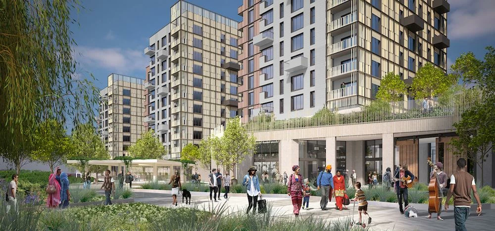 Mock-up of what the new development at Walthamstow will look like once completed.