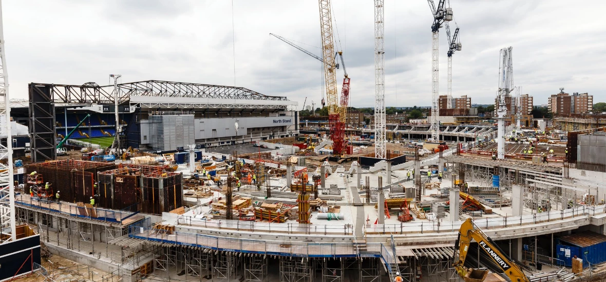 Work currently underway at Tottenham Hotspurs’ new ground / Source: Tottenham Hotspur FC