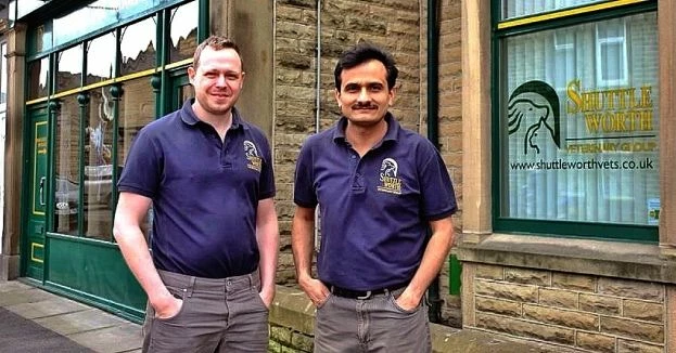 Vince Wager and Hammad Sarwar of Shuttleworth Veterinary Group