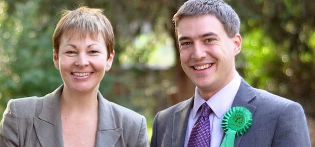 Caroline Lucas, Green Party of England and Wales MP for Brighton Pavillion, and Adrian Ramsay, forme