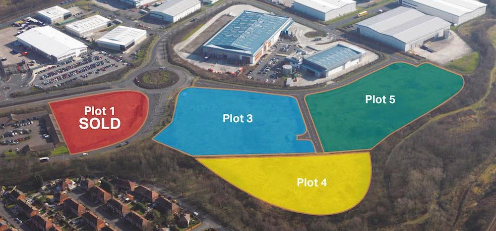 An aerial view of Evolution at Agecroft Commerce Park