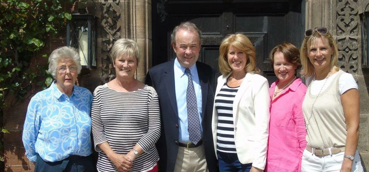 Left to right Ann Wild, Ruth Walker, Nigel Lanceley (New Chairman of North West Cancer Research) Jen