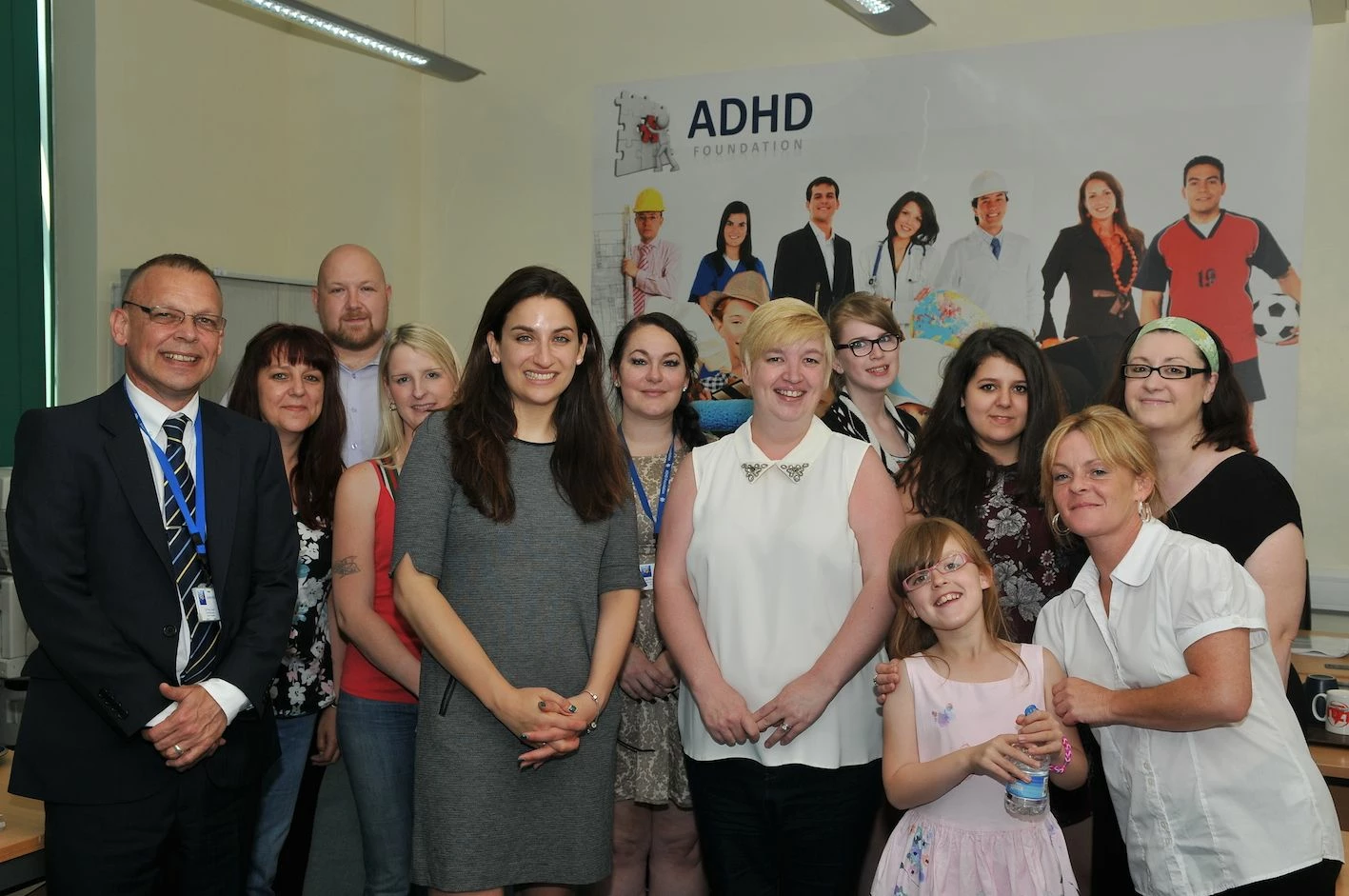 Luciana Berger with the staff and service users of the ADHD Foundation