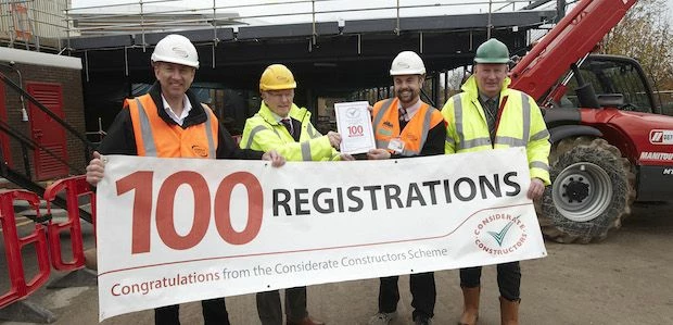 Hobson & Porter has undertaken its 100th build under the Considerate Constructors Scheme (CCS