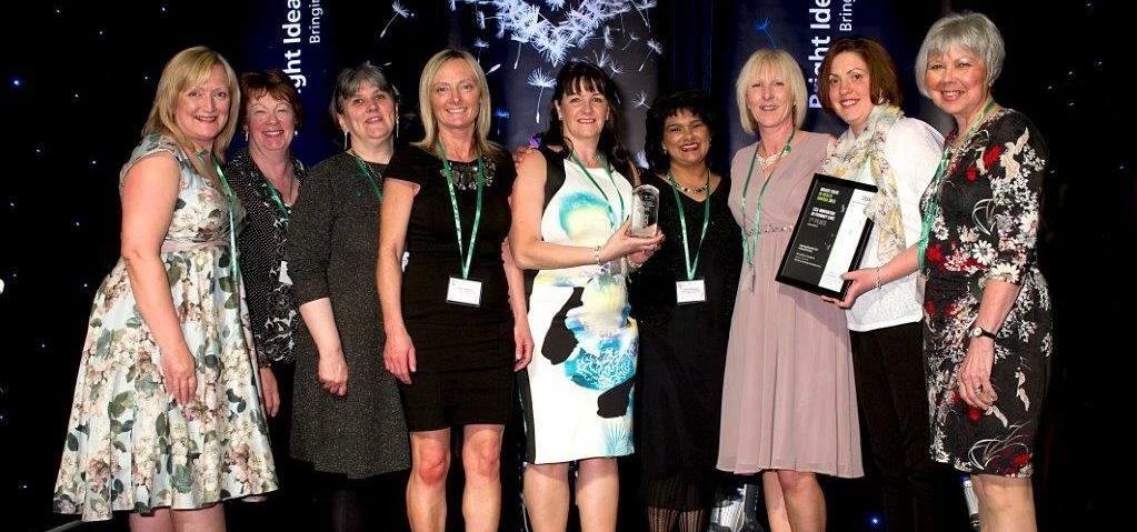 Team from Oxford Terrace and Rawling Road Medical Group in Gateshead who won the CCG Innovation with