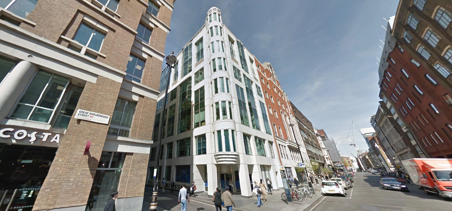13 Great Marlborough Street which has been sold for £30.5m. Image: Google Maps