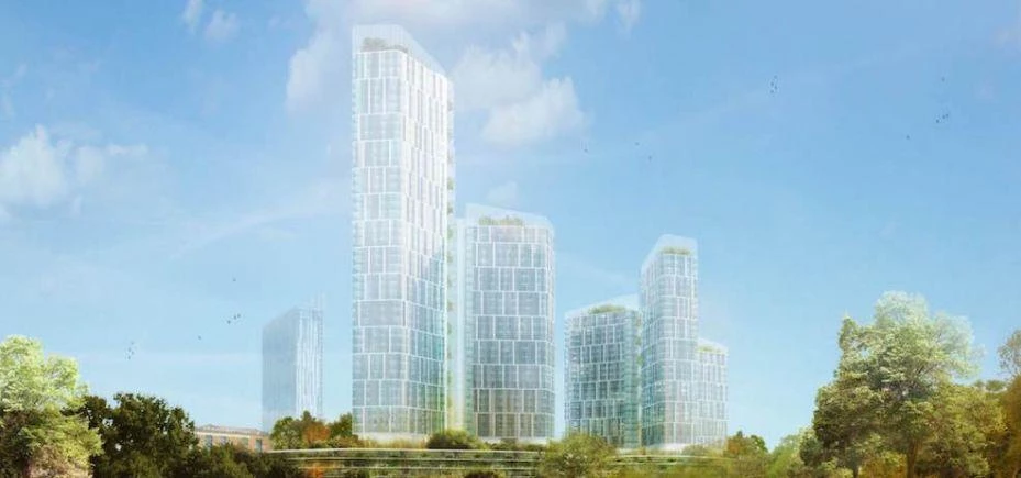 An artist’s impression of the planned ‘vertical village’. Image curtesy of Child Graddon Lewis