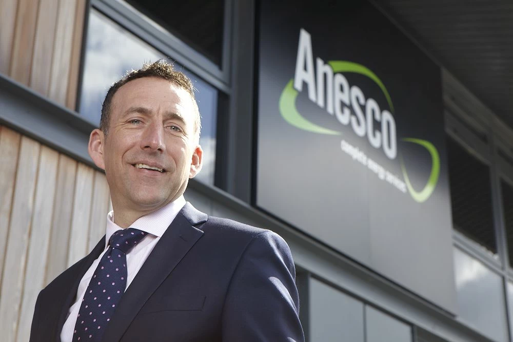 Adrian Pike at the Anesco offices