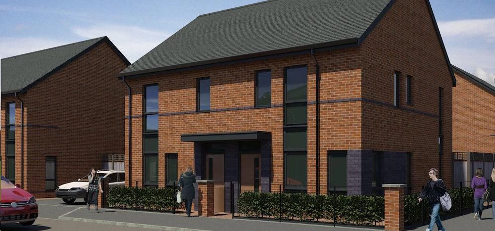 A CGI of one of the new Viola Street homes