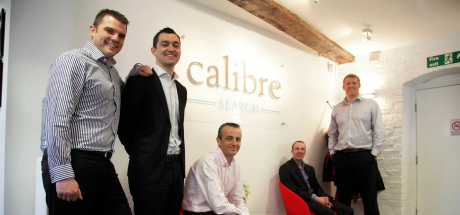 Calibre Search managing director Mark Lyons (pictured far left with fellow directors Pete Gillick, S