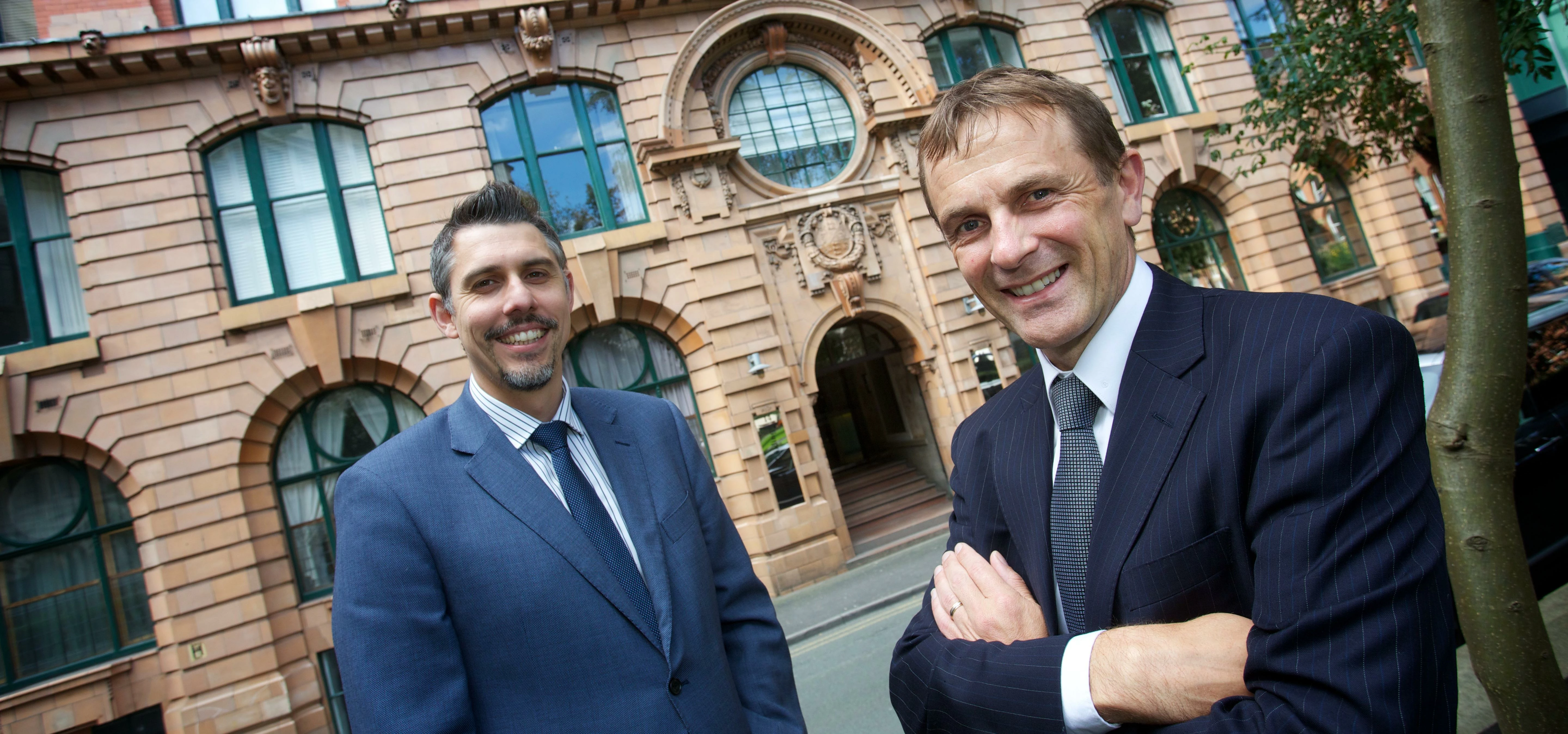 NatWest's Aldo Palazzo (left) with Roger Hannah & Co's Simon Crook