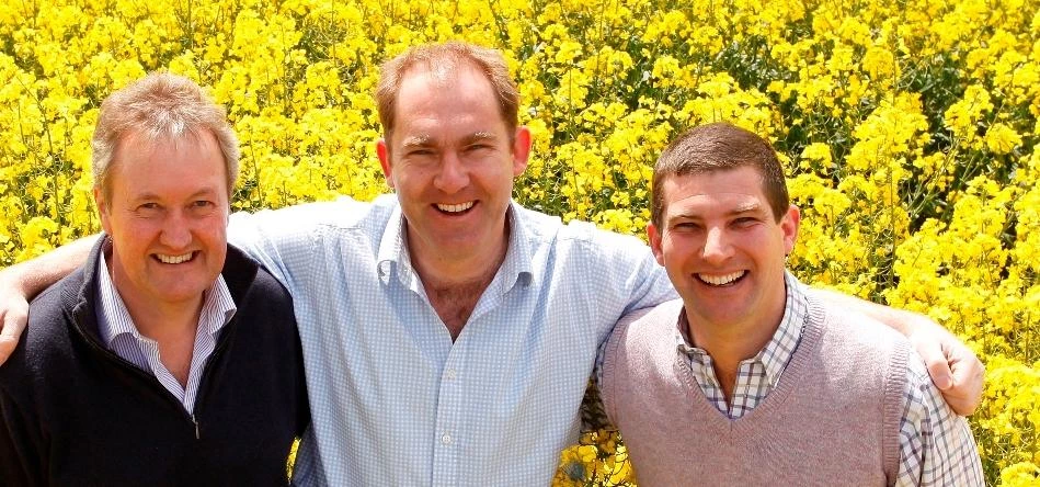  L-R, Tim Bradshaw, Jon Hammond and Colin Bower. All three are farmers and shareholders.