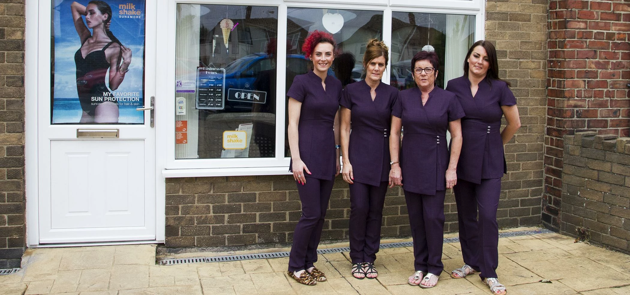 Shirley Sanderson (second right) and her team