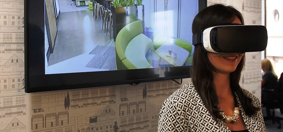 The Samsung Gear VR headset in action