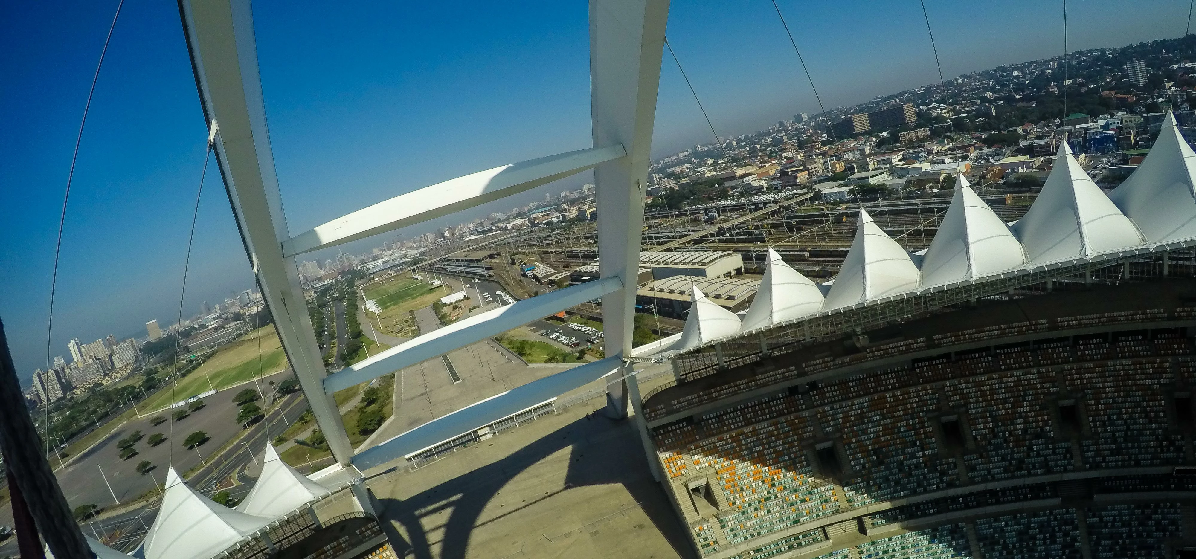View of Moses Mabhida Stadium, Durban, KwaZulu-Natal, South Africa