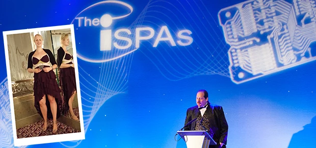 Left: Janni Thornton holds Soho66's ISPA 'Best VoIP' 2014 award. Main: The scene at last year's ISPA