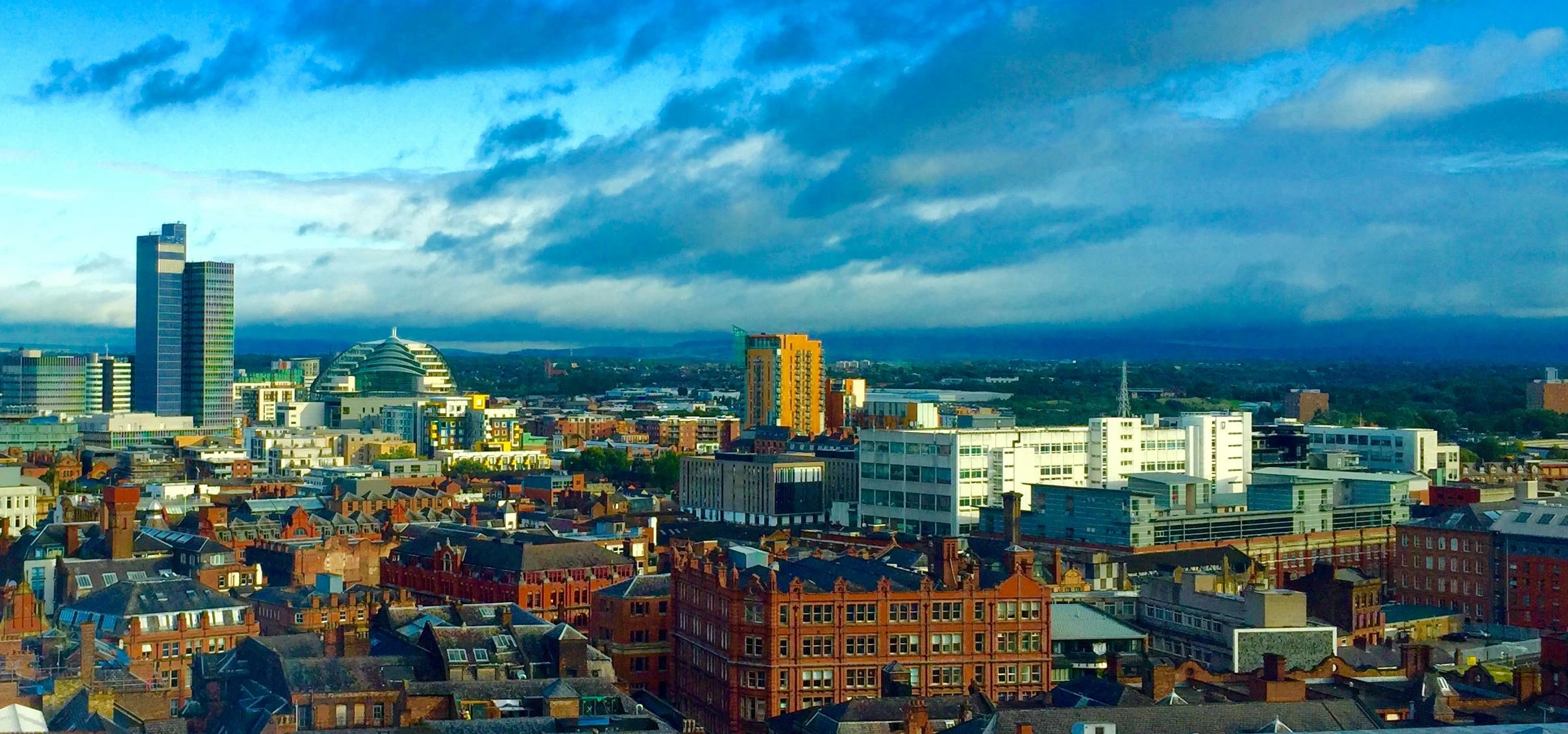 A View of the Manchester Skyline from 111 Piccadilly, Manchester.