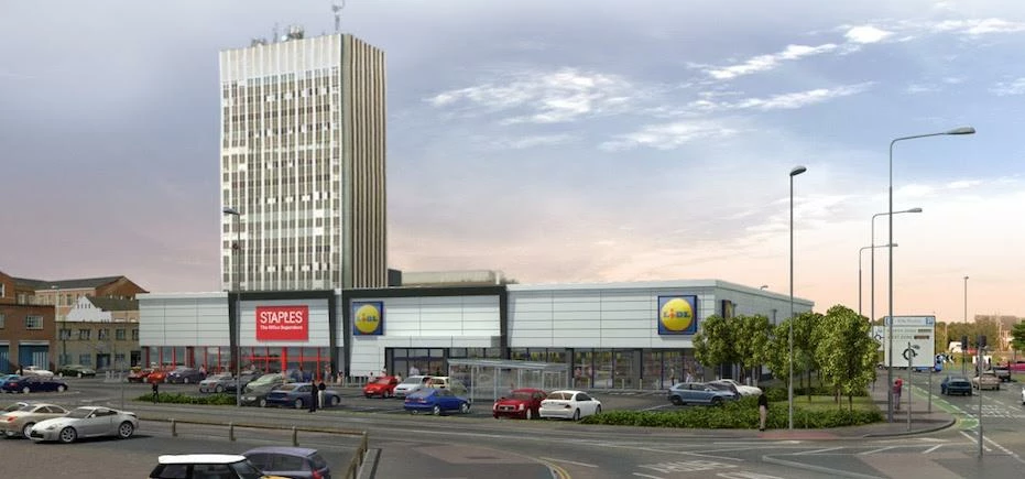 A CGI image of the Lidl store in Leicester that Britcon will build. 