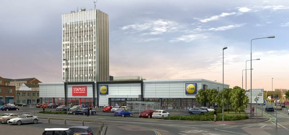 A CGI image of the Lidl store in Leicester that Britcon will build.