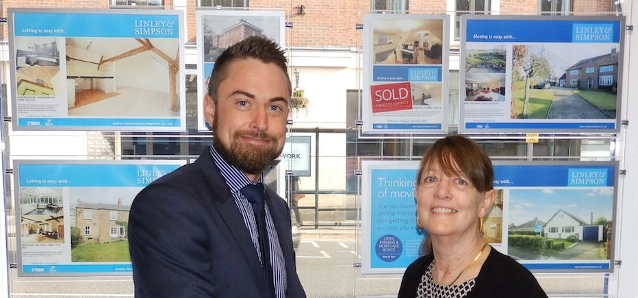 Mark Sheridan, manager of Linley & Simpson's branch in York, with Lynne Rhodes, who joins the compan