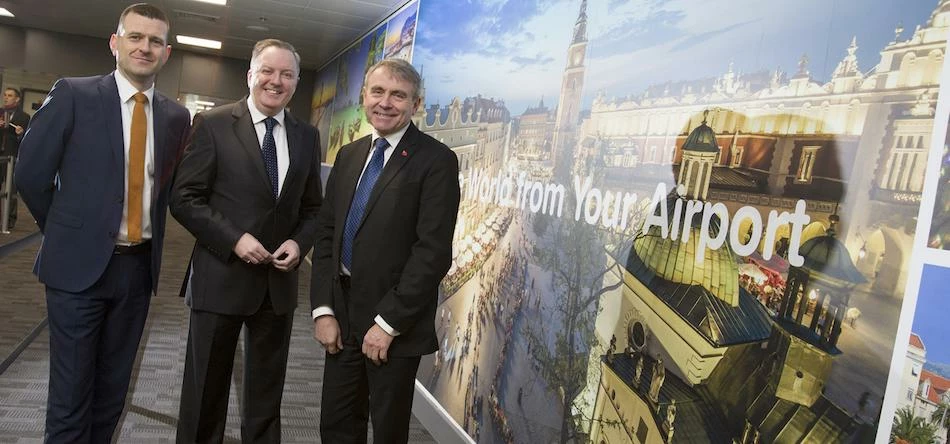 Graeme Mason, Director at Newcastle Airport, Cllr Iain Malcolm, Leader of South Tyneside Council & T