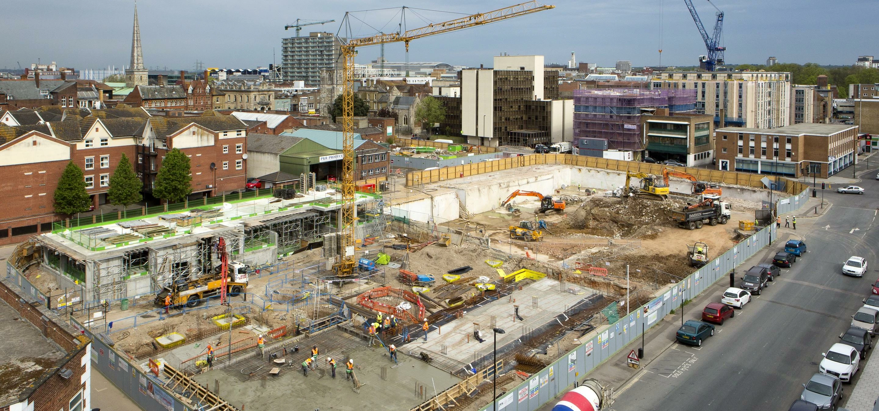 Progress at the Fruit and Vegetable Market site (credit  SWN photography)