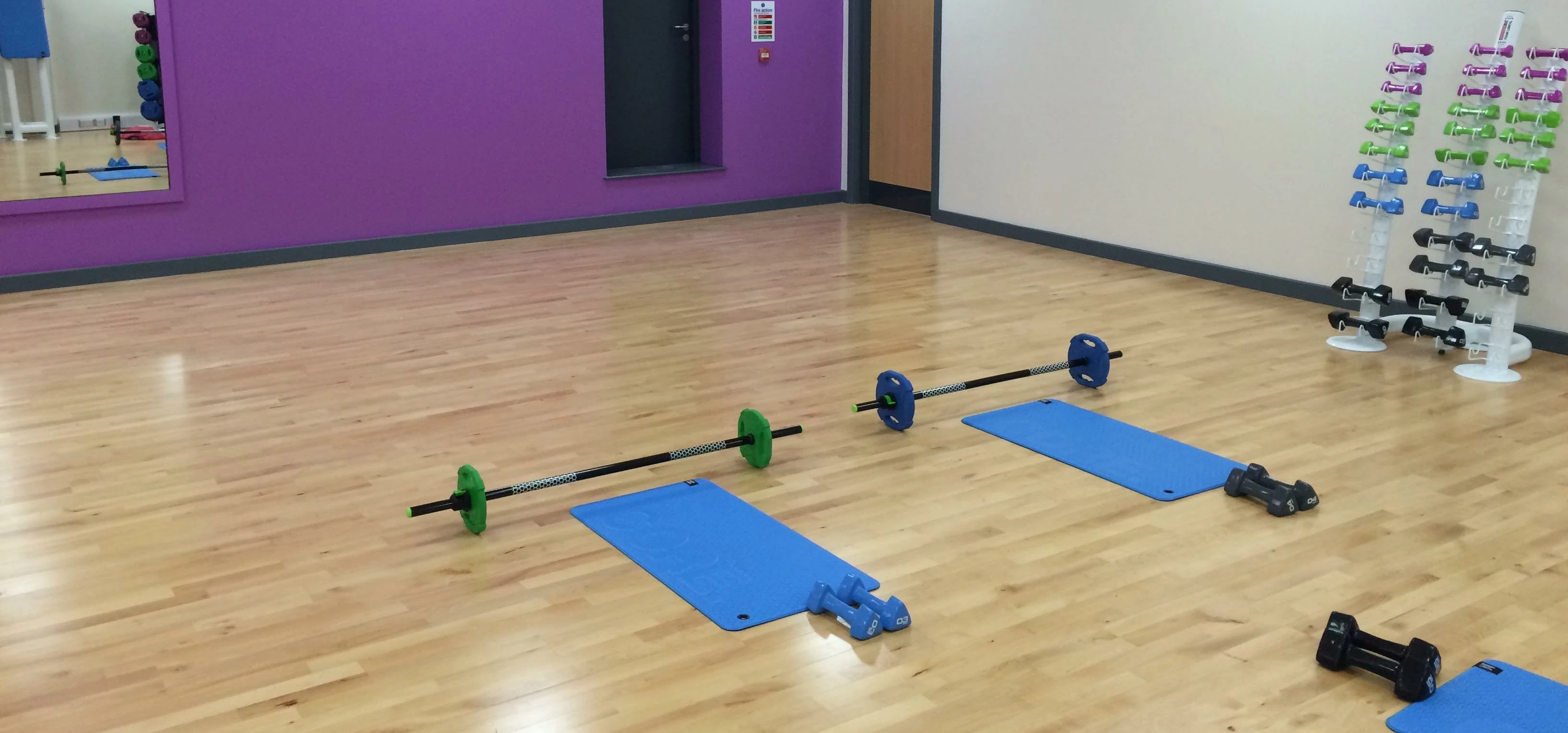 Brand new flooring for exercise studio