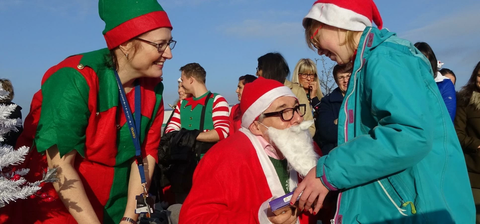 Pupils from Exhall Grange Specialist School and Science College meet Santa at GEFCO's festive fun da