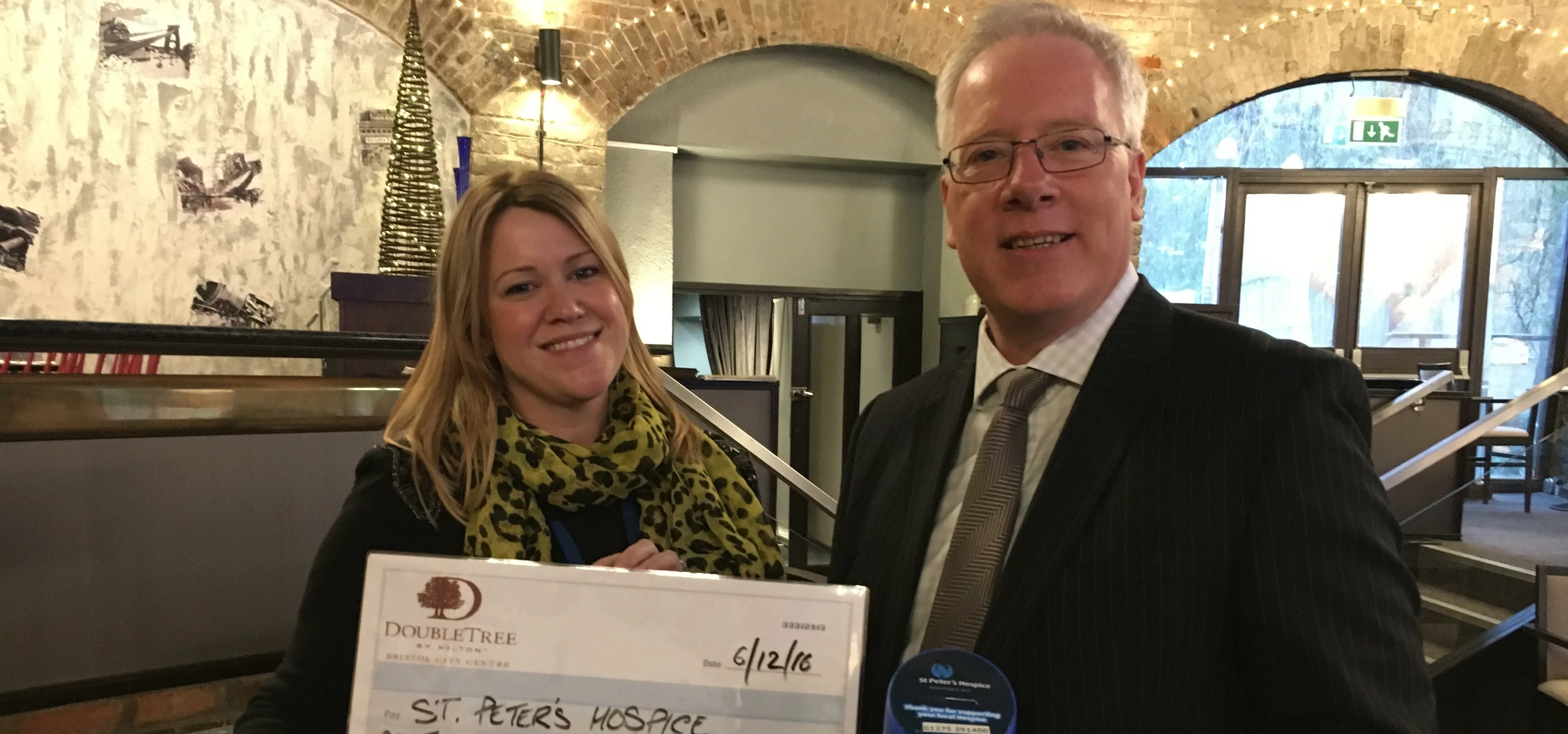 Caroline Booth-Morris with John Dowling of Doubletree by Hilton