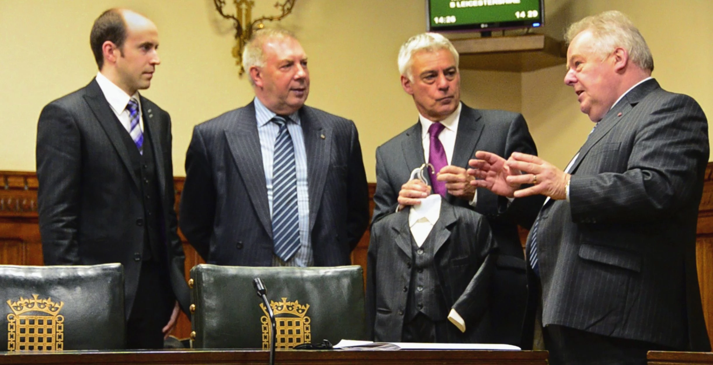 MP, David Ward with Canon Keith Madeley launch the Yorkshire Suit at the House of Commons 