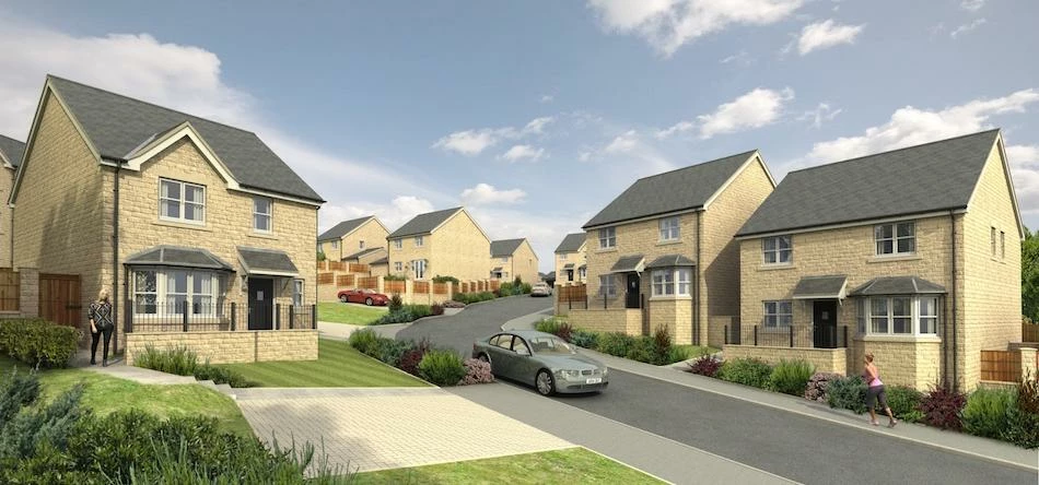 A CGI of Thomas Percy Drive in Alnwick which is being project managed by Silverstone Building Consul