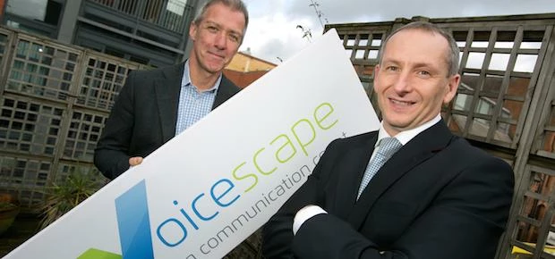 Left to right: John Doyle Managing Director at Voicescape and Simon Parkinson RBS