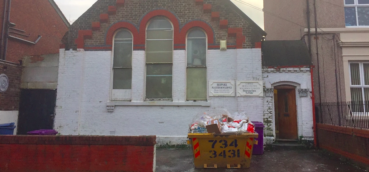 Outside the Heald Street chapel