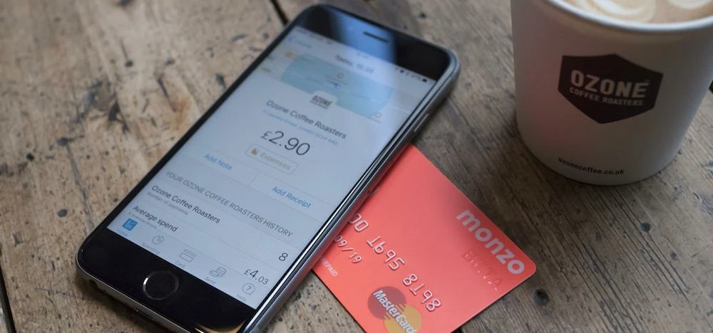 Monzo's card and app.