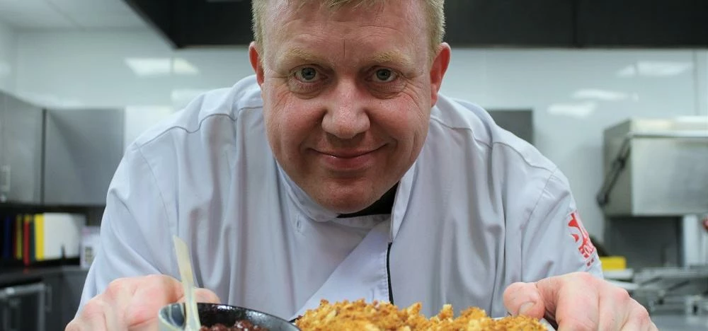 John Connell in the SK Chilled Foods' development kitchen