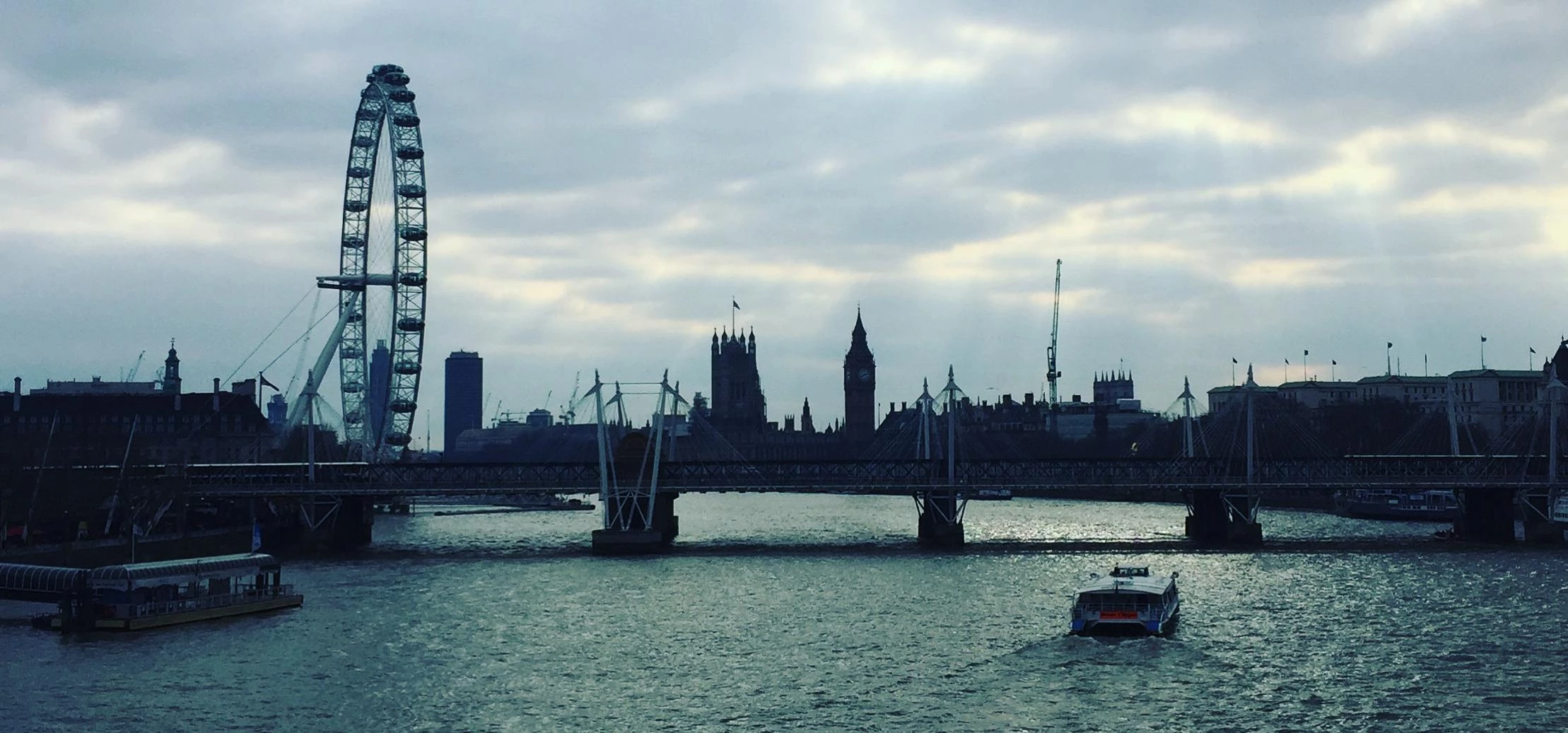 London skyline from Waterloo Bridge